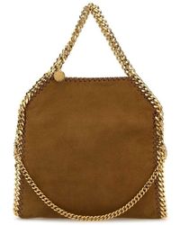 Stella McCartney - Kamel Wildleder Mini Falabella Handtasche - Lyst