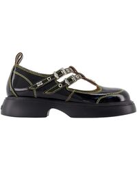 Ganni - Butterfly de tous les jours Mary Jane Black synthétique - Lyst