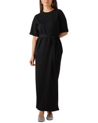 SELECTED - Zwarte Maxi Jurk Met Zakken - Lyst