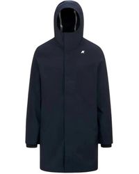 K-Way - Jassen ,Blauw ,Polyester Thomas Bonded Jacket - Lyst