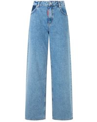 Moschino - Katoenen Denim Broek - Lyst