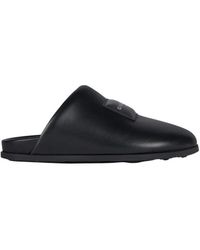 Givenchy - Schoenen ,Zwart ,Leer Label Flat Mules - Lyst