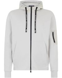 Herno - Hoodies & Sweatvesten ,Wit ,Katoen Witte Hoodie Met Elegant En Veelzijdig Design - Lyst