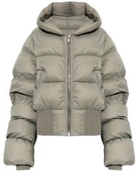 Rick Owens - Jassen ,Groen ,Pufferjack Met Capuchon - Lyst