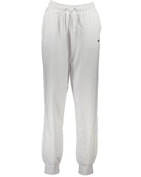 Fila - Broeken ,Wit ,Katoen Sportieve Katoenen Broek Met Elastische Tailleband - Lyst