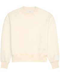 Ami Paris - Bio-baumwoll-ivory-sweatshirt - Lyst