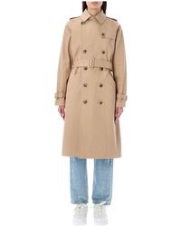 A.P.C. - Trench coat impermeabile con polsini cinturati - Lyst
