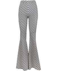 Elisabetta Franchi - Weite bein reißverschluss haken hose - Lyst