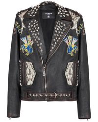 Balmain - Leather Jackets - Lyst