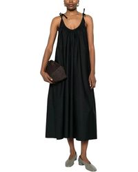 Co. - Kleedjes ,Zwart ,Katoen Gathered Halter Dress - Lyst