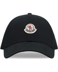 Moncler - Accessoires ,Zwart ,Katoen Baseball Cap - Lyst
