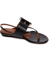 L'Autre Chose - Coconut Nappa Schwarze Sandale - Lyst