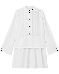 Emporio Armani - Kleedjes ,Wit ,Katoen U0002 Overhemd - Lyst