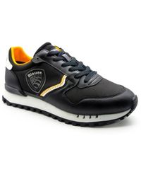 Blauer - Sneakers in pelle nera e arancione s4dixon02 - Lyst