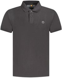 Timberland - Tops ,Zwart ,Katoen Klassiek Poloshirt Korte Mouw - Lyst