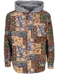 Huf - Jassen ,Veelkleurig ,Katoen Patchwork Cord Hooded Jacket - Lyst