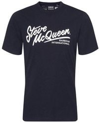 Barbour - Tops ,Zwart ,Katoen Zwarte Katoenen T-Shirt Mts 1248 - Lyst