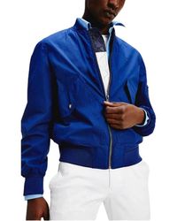Tommy Hilfiger - Jassen ,Blauw ,Katoen Lichtgewicht Bomberjack - Lyst