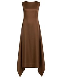 Alberta Ferretti - Lange Jurk Van Zijde Organza - Lyst