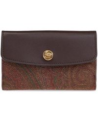 Etro - Accessoires ,Bruin ,Leer Wallets & Cardholders - Lyst