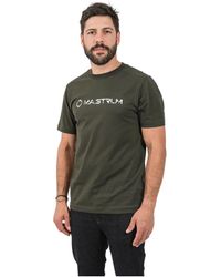 Ma Strum - Tops ,Groen ,Katoen Cracked Logo Oil Slick T-Shirt - Lyst