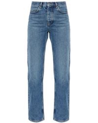 Off-White c/o Virgil Abloh - Jeans ,Blauw ,Katoen Straight-Leg Jeans - Lyst