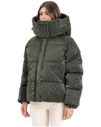 ONLY - Jassen ,Groen ,Puffer Jacket - Lyst