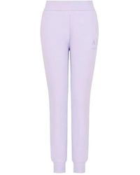 ARMANI EXCHANGE - Broeken ,Paars ,Katoen Biologisch Katoenen Joggers Lila - Lyst