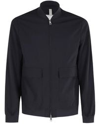 DUNO - Jassen ,Blauw ,Wol Bomberjack Met Kleppen - Lyst