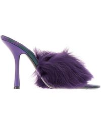 Burberry - Heeled Mules - Lyst