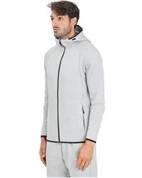 PUMA - Jassen ,Grijs ,Katoen Grijze Zip Evostripe Sweater Mannen - Lyst