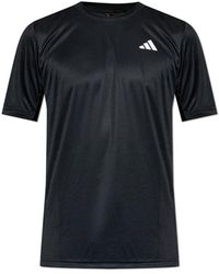 adidas - Fitness ,Zwart ,Polyester Club Climacool Logo T-Shirt - Lyst