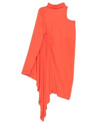 Balenciaga - Robe Courte Drapée À Une Épaule - Lyst