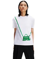 Karl Lagerfeld - T-shirt girocollo basica - Lyst
