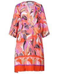 Vera Mont - Farbenfrohes Midi-Kleid Mit 3/4-Ärmeln &Amp; Muster - Lyst