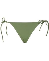MC2 Saint Barth - Badmode ,Groen ,Brutale Bodem Met Zelfstrik Bikini Slip - Lyst