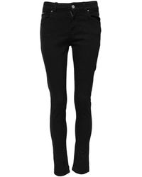 Dolce & Gabbana - Black Cotton Skinny Jeans - Lyst