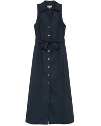 Woolrich - Poplin Blousejurk Met Riem - Lyst