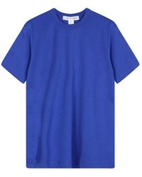 Comme des Garçons - Tops ,Blauw ,Katoen Blauw Logo Print Katoenen T-Shirt - Lyst