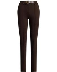 Ralph Lauren - Braune Hose Mit Gürtel - Lyst