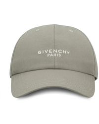 Givenchy - Accessoires ,Grijs ,Katoen Paris Geborduurde Cap - Lyst