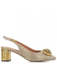 Kurt Geiger - Schoenen ,Geel ,Chelsea Block Slingback Hak - Lyst