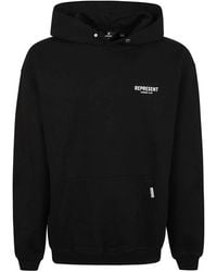 Represent - Schwarzer Hoodie Mit Kängurutasche - Lyst