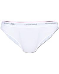 DSquared² - Ondergoed ,Wit ,Katoen Slips Met Logo - Lyst