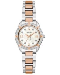Bulova - Watch - Donna - 98R291 - Classic Lady Diamonds - 98R291 - Lyst
