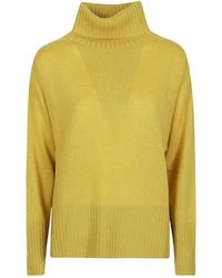 Aragona - Truien & Vesten ,Geel ,Pullover Met Col - Lyst