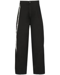 DARKPARK - Pantalones negros de algodón con detalle de cristal - Lyst