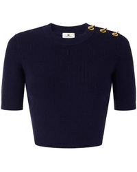 Elisabetta Franchi - Round-Neck Knitwear - Lyst