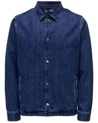 Only & Sons - Camicia Carl Denim 7579 - Lyst