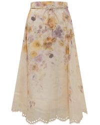 Zimmermann - Rokken ,Linnen Geborduurde Midi Rok - Lyst